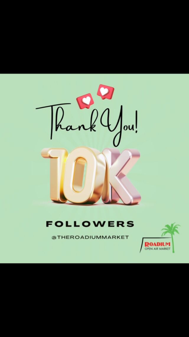 🌟 10K Followers—Thank You! 🌟
Your continued support for our local vendors and community has made this possible.Keep stopping by, sharing your moments with us, and spreading the word!#theroadium #roadium #openairmarket #shop #shopsmall #support #supportsmallbusiness