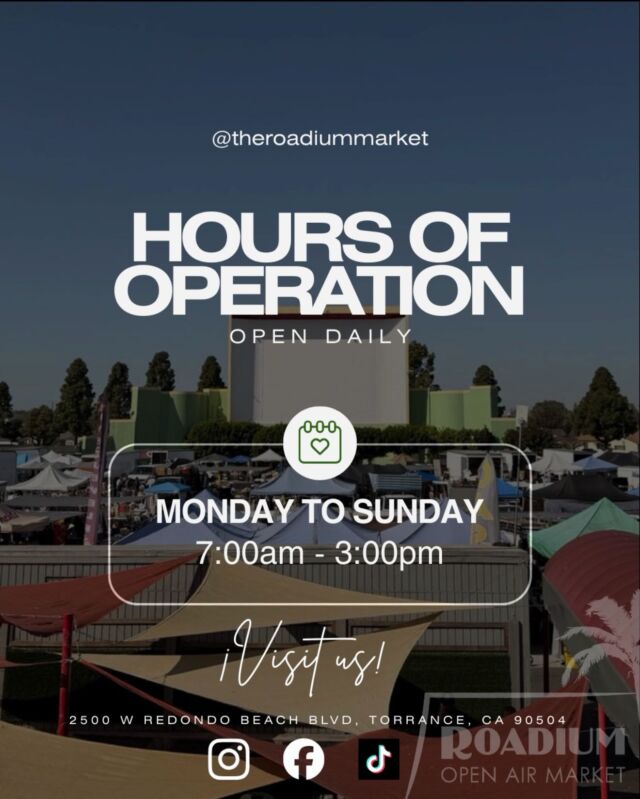 We leave you our schedules, remember that we open every day of the week from 7am to 3pm, ⏰✨🛍️visit us

Te dejamos nuestro horario, recuerda que abrimos todos los días de la semana desde las 7am hasta las 3pm ⏰✨🛍️ visítanos!