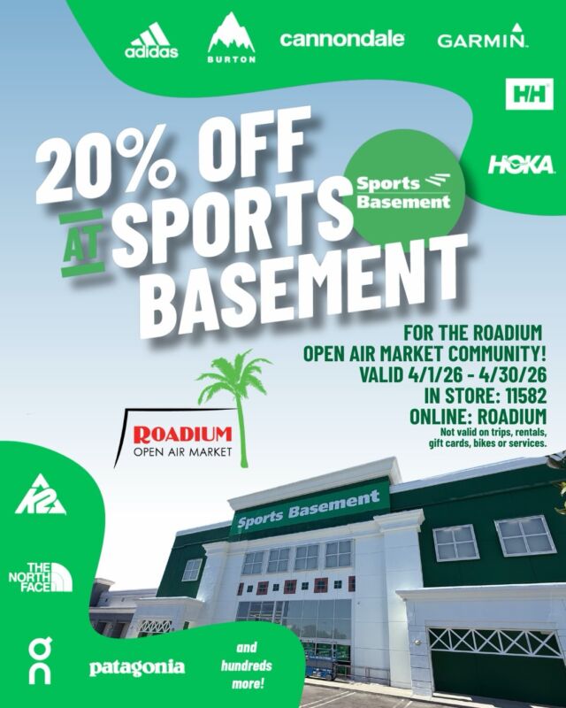 ✨ En el Roadium siempre estamos pensando en ustedes 💚 Sabemos que aman encontrar buenas oportunidades, así que conseguimos algo especial para la comunidad 🙌

🏃‍♂️ 20% OFF en artículos deportivos
Sí, así como lo lees… y lo mejor: ¡lo ponemos a tu alcance!

Escanea el código o o utiliza los siguientes códigos: en la tienda: 11582, online: ROADIUAM. 

Y aprovecha este descuentazo para todo lo que necesitas 💪 Porque aquí no solo vienes a pasear… vienes a encontrar cosas que valen la pena 😉

•••

✨ At the Roadium, we’re always thinking about you! We know you love finding great deals, so we got something special for our community 🙌

🏃‍♂️ 20% OFF on sports gear
Yes, you read that right… and the best part: we’re making it easy for you to access it!

Scan the code, or use the following codes: In store: 11582, online: ROADIUM. 

And take advantage of this amazing discount on everything you need 💪

Because here, you don’t just come to browse… you come to find things worth it 😉